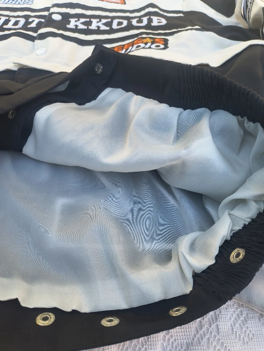 Black White  Moudt Kkoub  Racing Team Jacket Size L